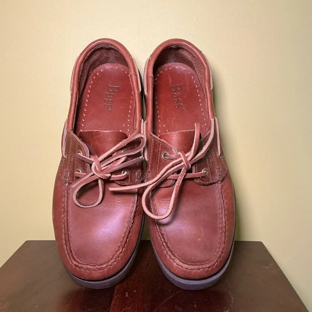 Gh bass Mens Brown Leather Boat Shoes